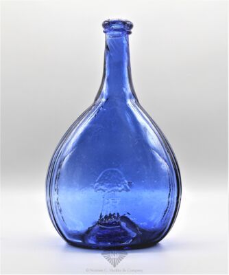"Baltimore/Glass Works"And Anchor- Sheaf Of Grain Historical Calabash Flask, GXIII-52