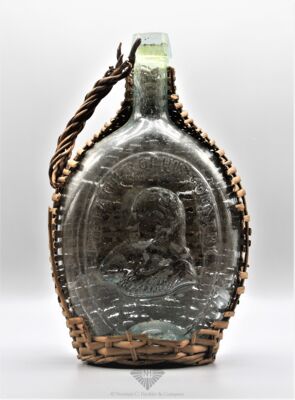 Washington -Taylor Portrait Flask With Wicker Casing, GI-42