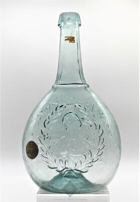 "Jenny Lind" And Bust-"Millfora. G. Works" And Glasshouse Portrait Calabash Flask, GI-101