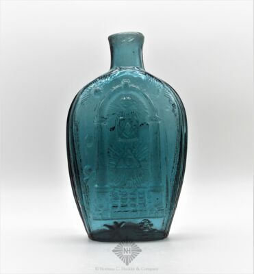 Masonic-"JKB" Eagle Historical Flask, GIV-3