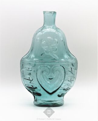 Hearts And Flowers Scroll Flask, GIX-51