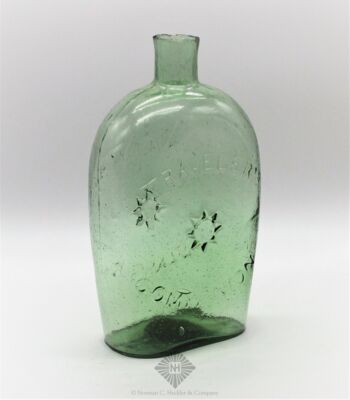 "Traveler's/(Star)/Companion"-"Ravenna/(Star)/Glass Co" Flask, GXIV-2