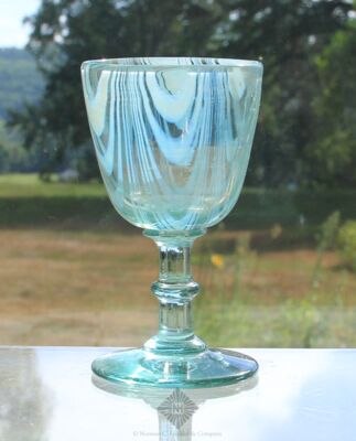 Freeblown Nailsea Type Wine Glass
