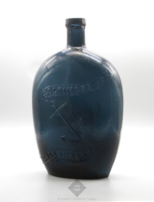 Baltimore Glass Works Anchor-Sheaf Of Grain Flask