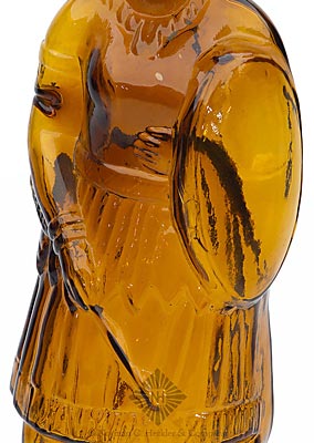 "H. Pharazyn / Phila / Right Secured" Figural Whiskey Bottle